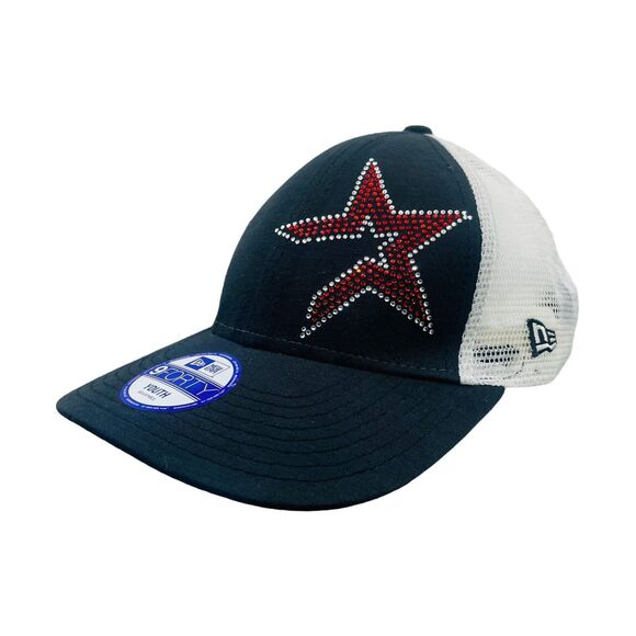 New Era Jr Jersey Shimmer Houston Astros Youth Cap Hat - Picture 2 of 5